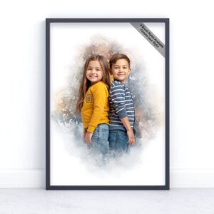 Personalised children portrait from photo – capturing innocence and joy