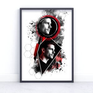 Abstract mixed media custom portrait from photo