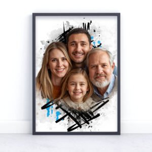Family Portrait Print From Photo