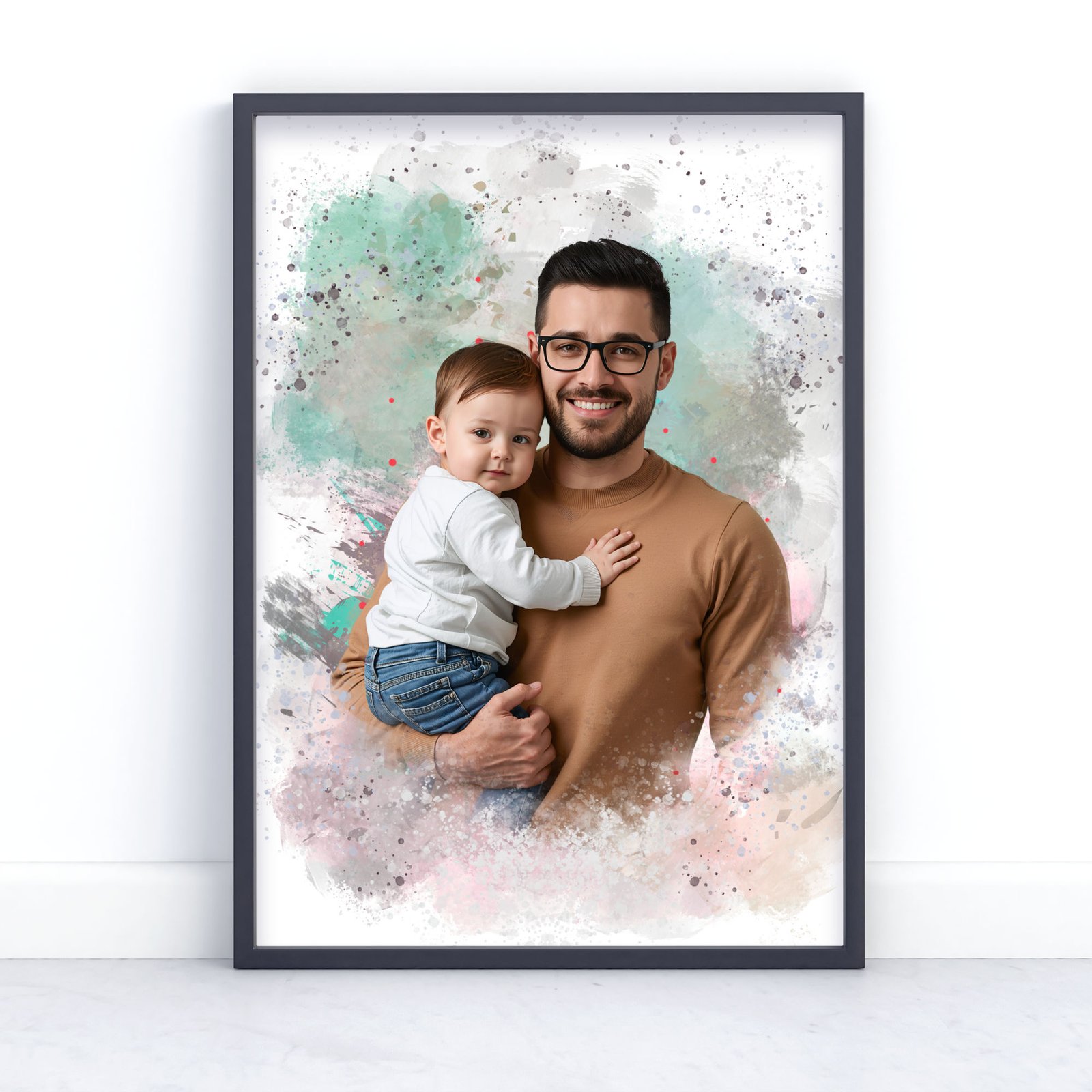 Personalised Family Portrait Print - Painting Effect 7 Personalised Family Portrait Print - Painting Effect - Image 7