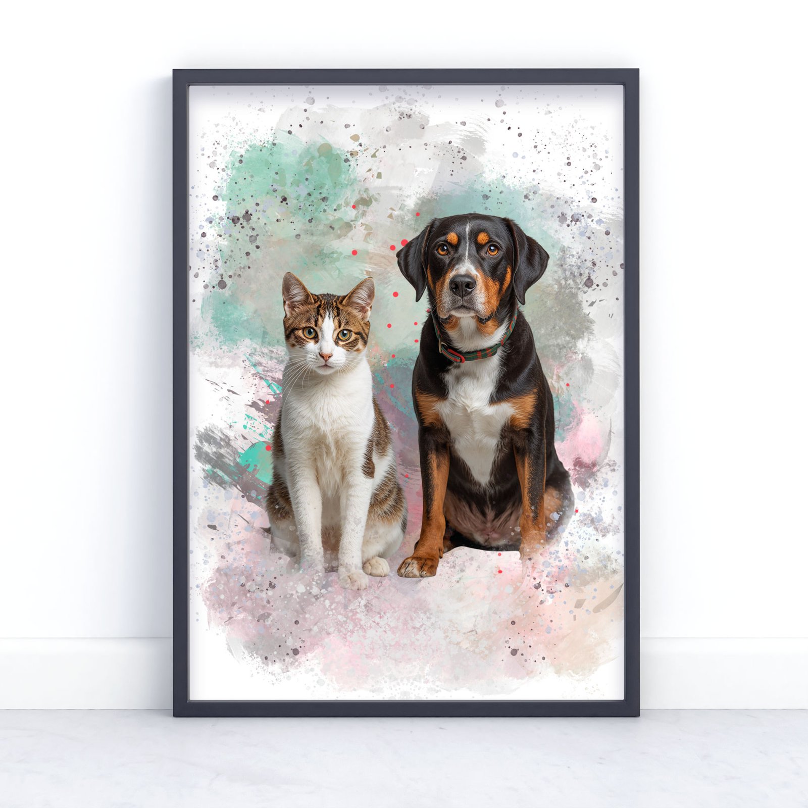 Personalised Family Portrait Print - Painting Effect 6 Personalised Family Portrait Print - Painting Effect - Image 6
