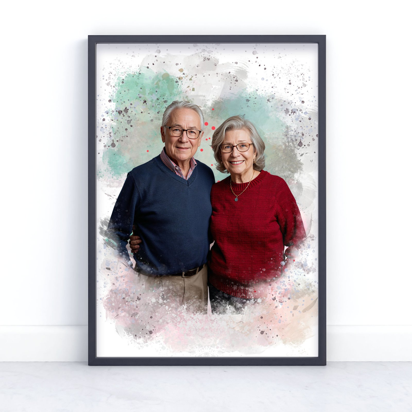Personalised Family Portrait Print - Painting Effect 10 Personalised Family Portrait Print - Painting Effect - Image 10