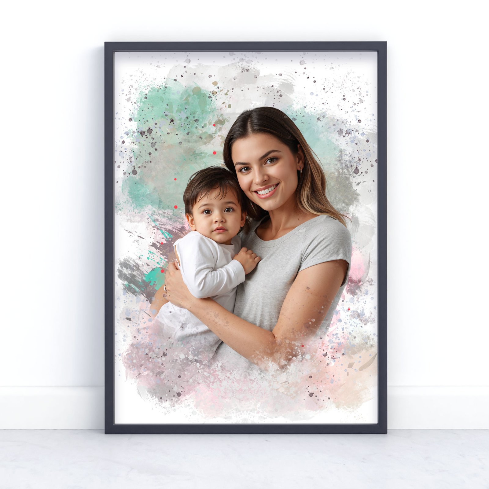 Personalised Family Portrait Print - Painting Effect 8 Personalised Family Portrait Print - Painting Effect - Image 8