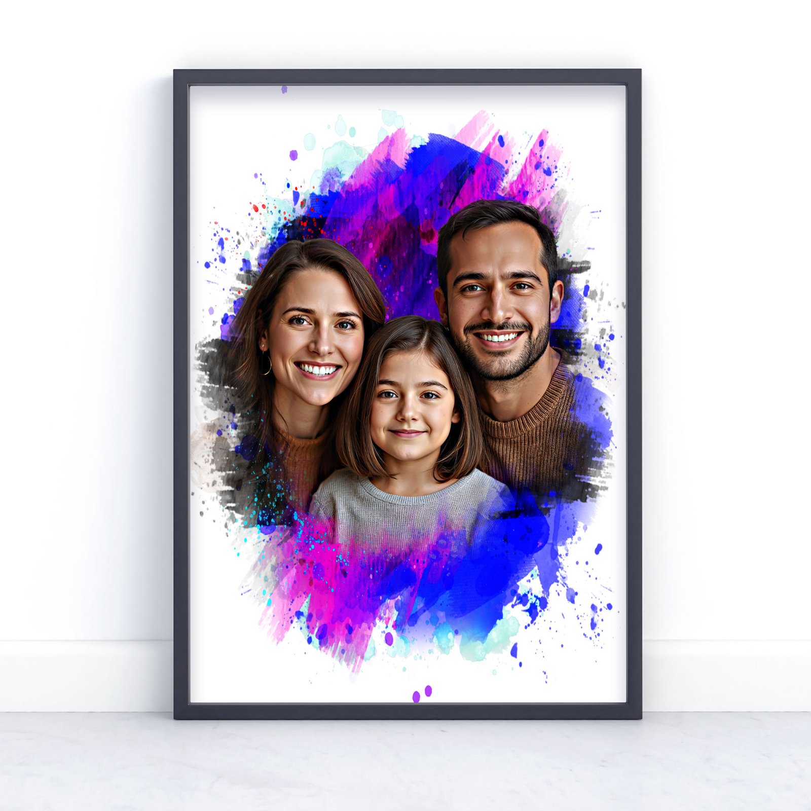 Family Photo Art Print - Painting Effect 6 Family Photo Art Print - Painting Effect - Image 6