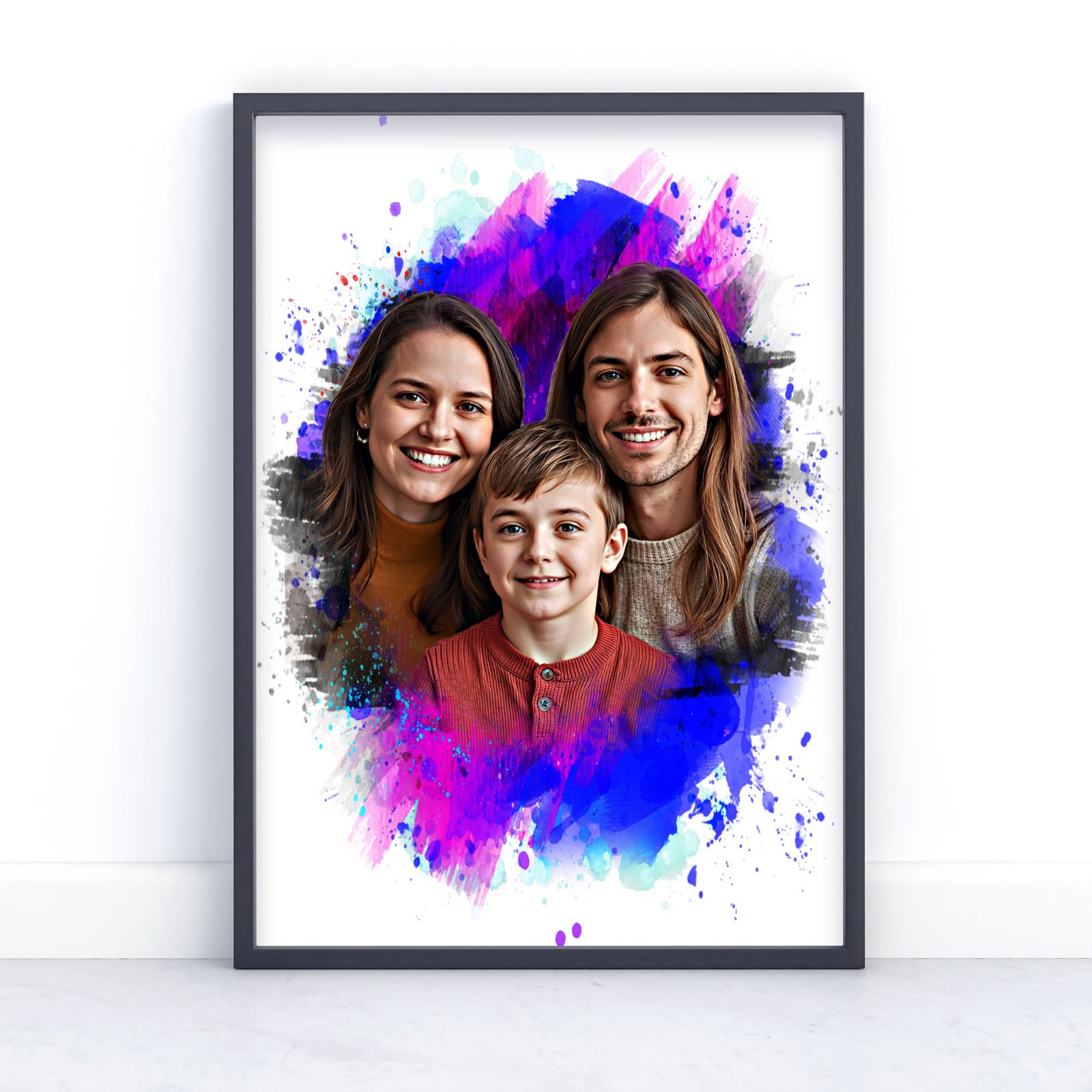 Family Photo Art Print - Painting Effect 9 Family Photo Art Print - Painting Effect - Image 9