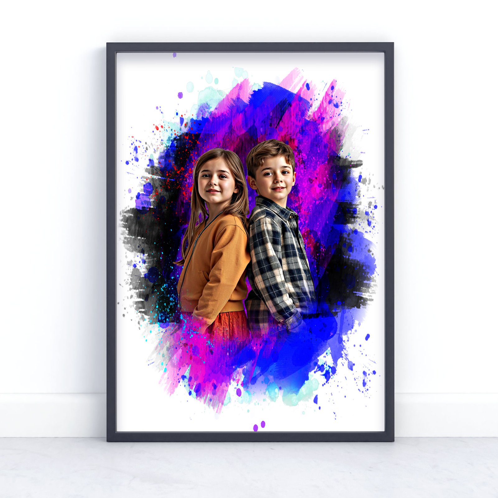 Family Photo Art Print - Painting Effect 8 Family Photo Art Print - Painting Effect - Image 8