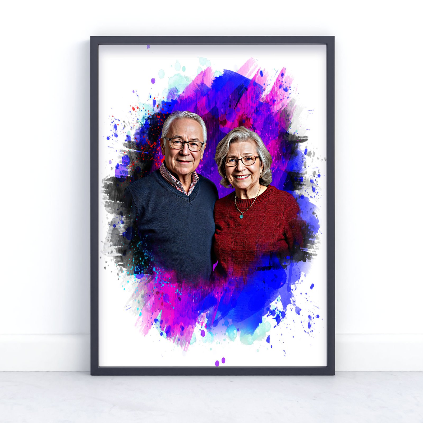 Family Photo Art Print - Painting Effect 4 Family Photo Art Print - Painting Effect - Image 4