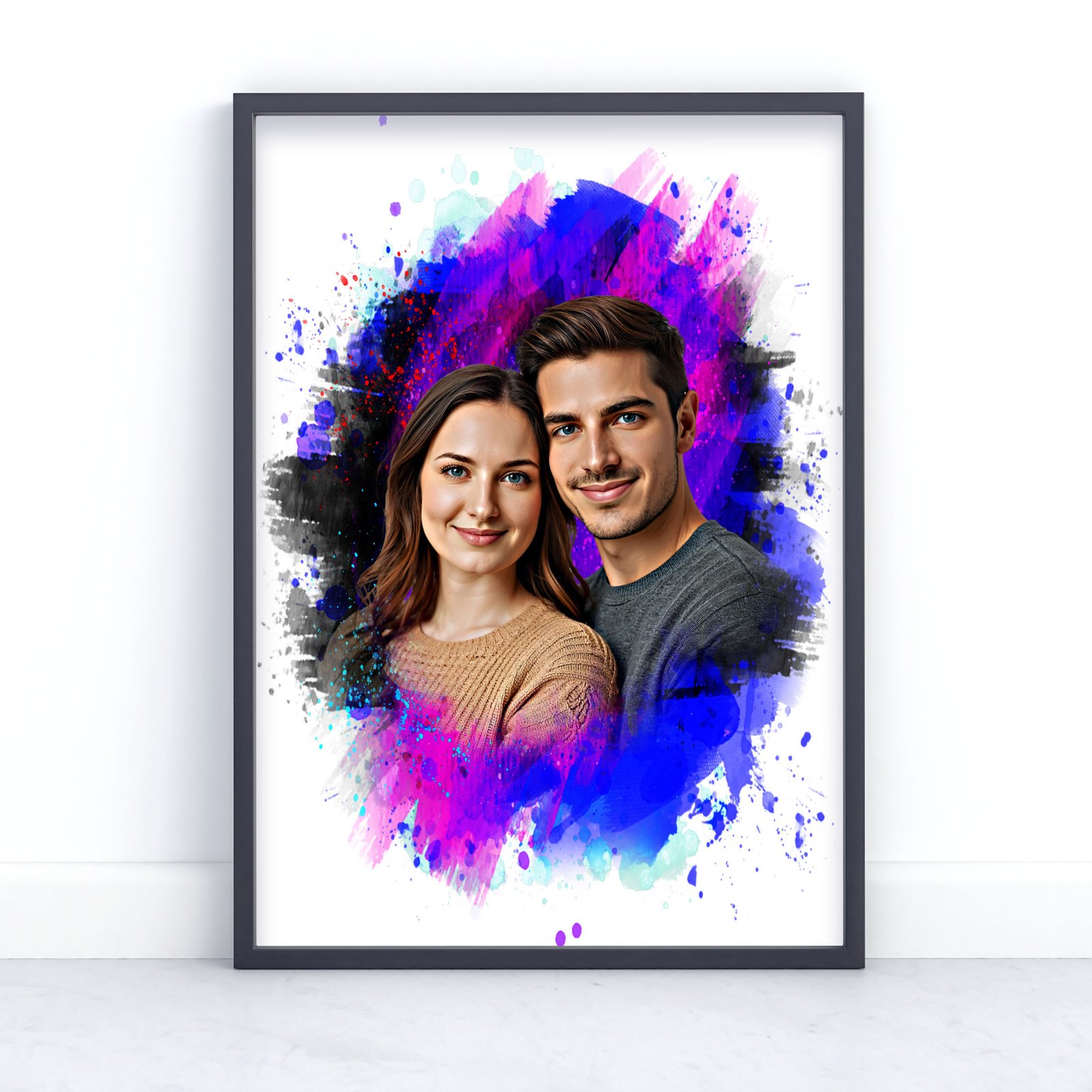 Family Photo Art Print - Painting Effect 1 family photo art print