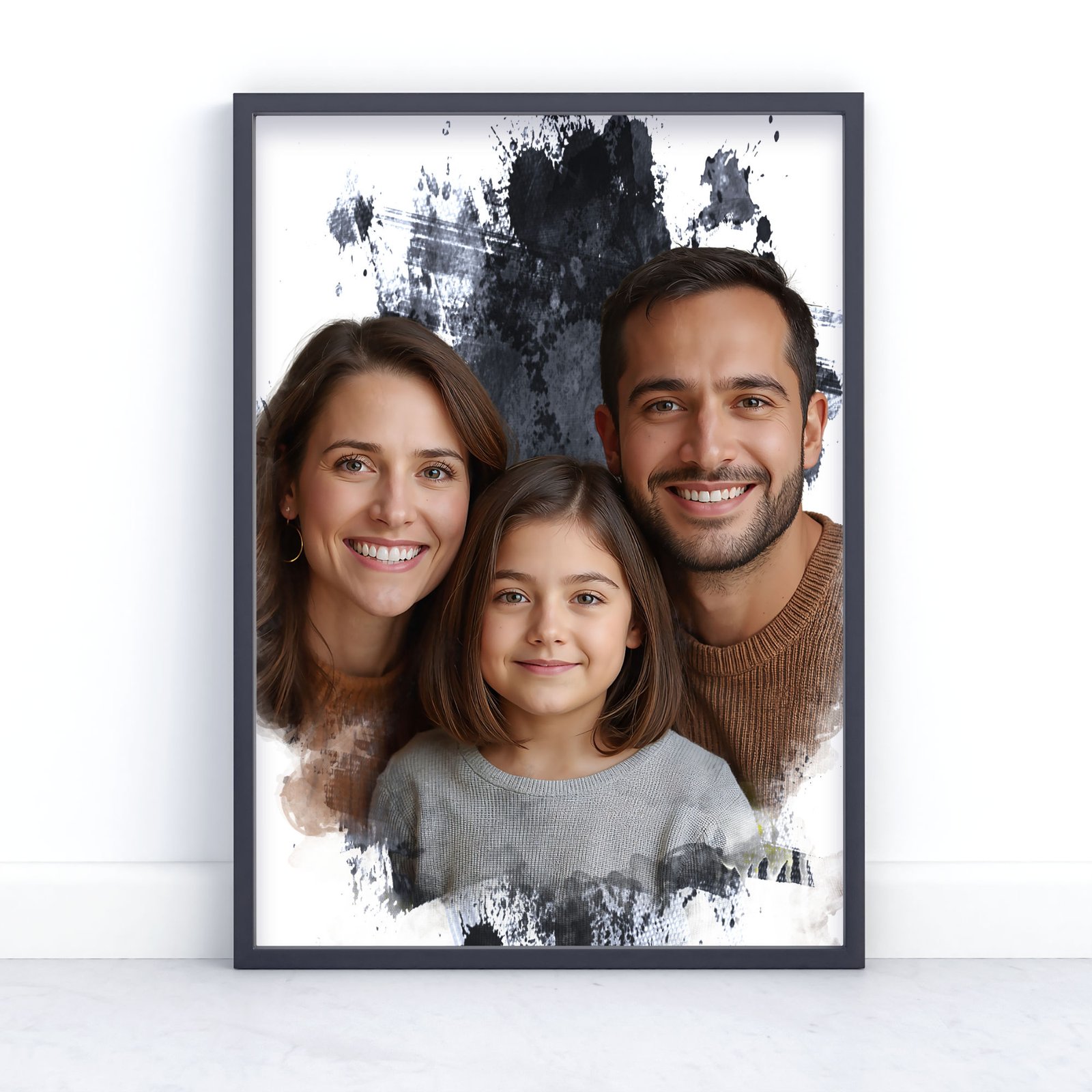 Family Portrait Print Gift - Painting Effect 10 Family Portrait Print Gift - Painting Effect - Image 10