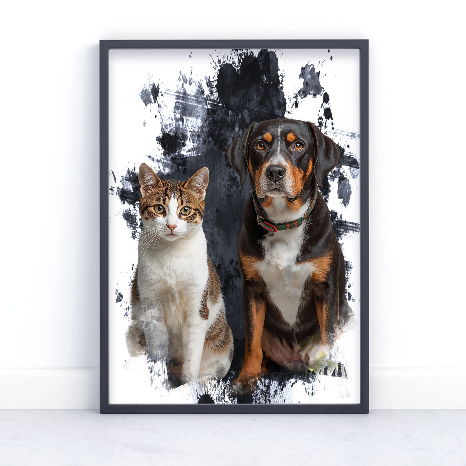 Family Portrait Print Gift - Painting Effect 5 Family Portrait Print Gift - Painting Effect - Image 5