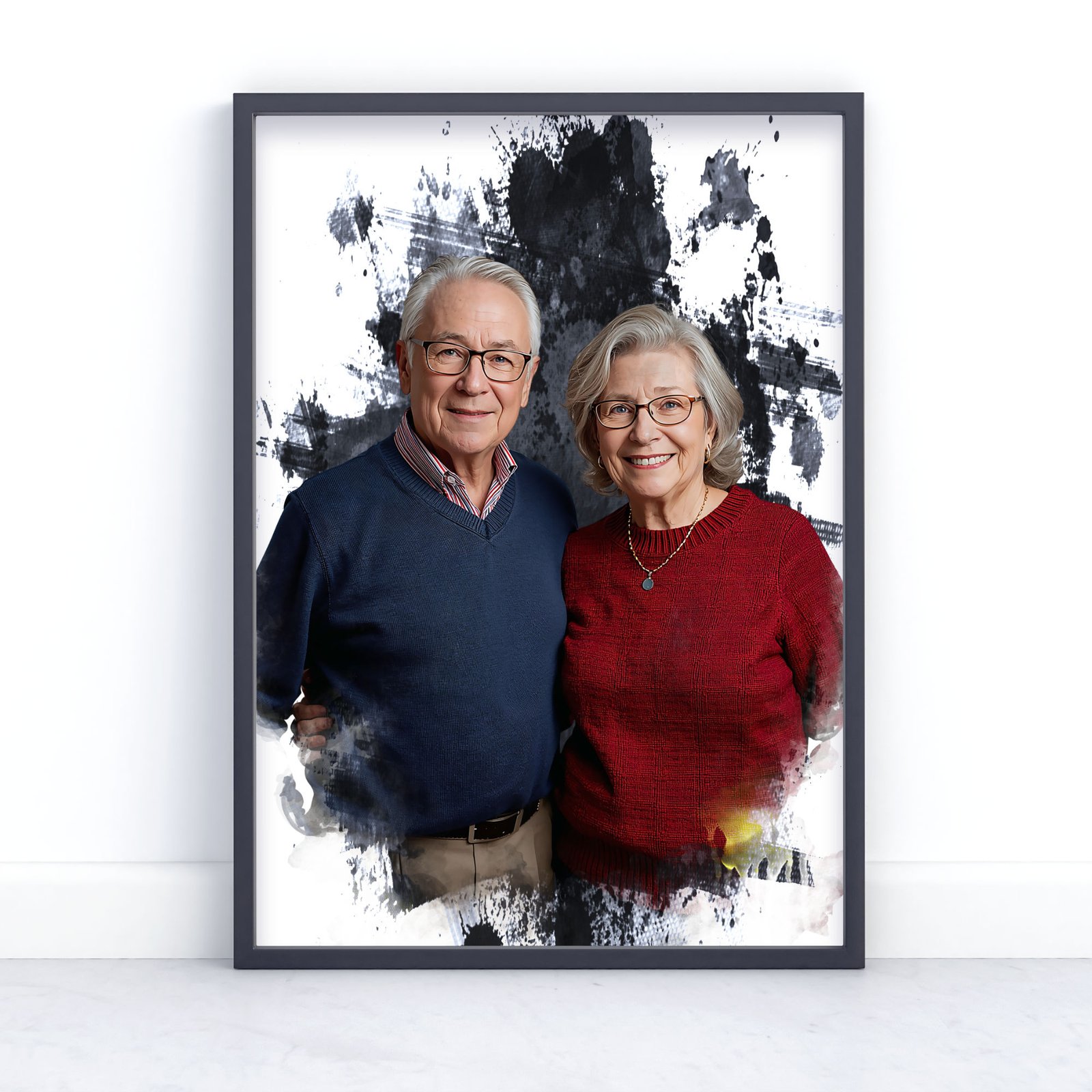 Family Portrait Print Gift - Painting Effect 8 Family Portrait Print Gift - Painting Effect - Image 8