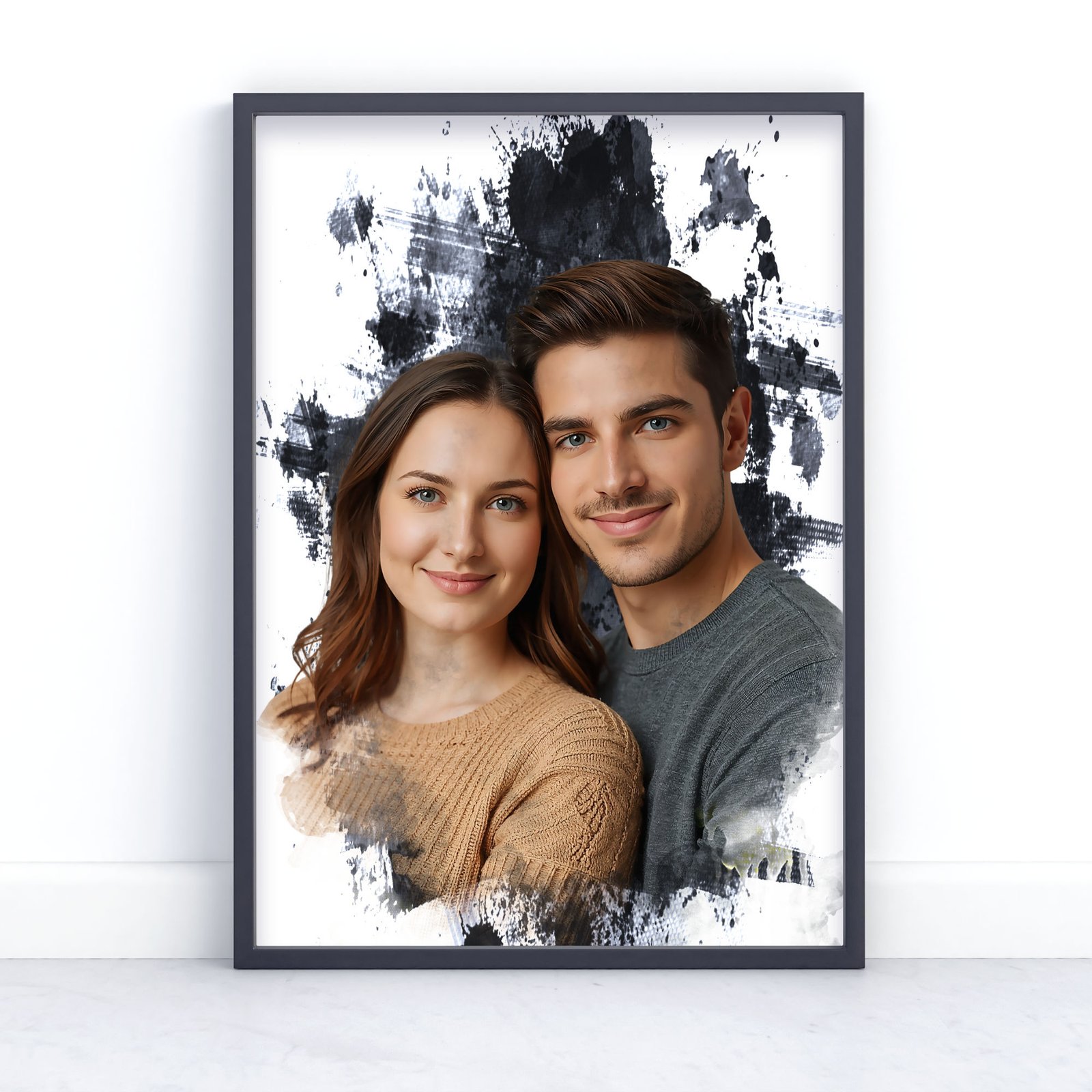 Family Portrait Print Gift - Painting Effect 3 Family Portrait Print Gift - Painting Effect - Image 3