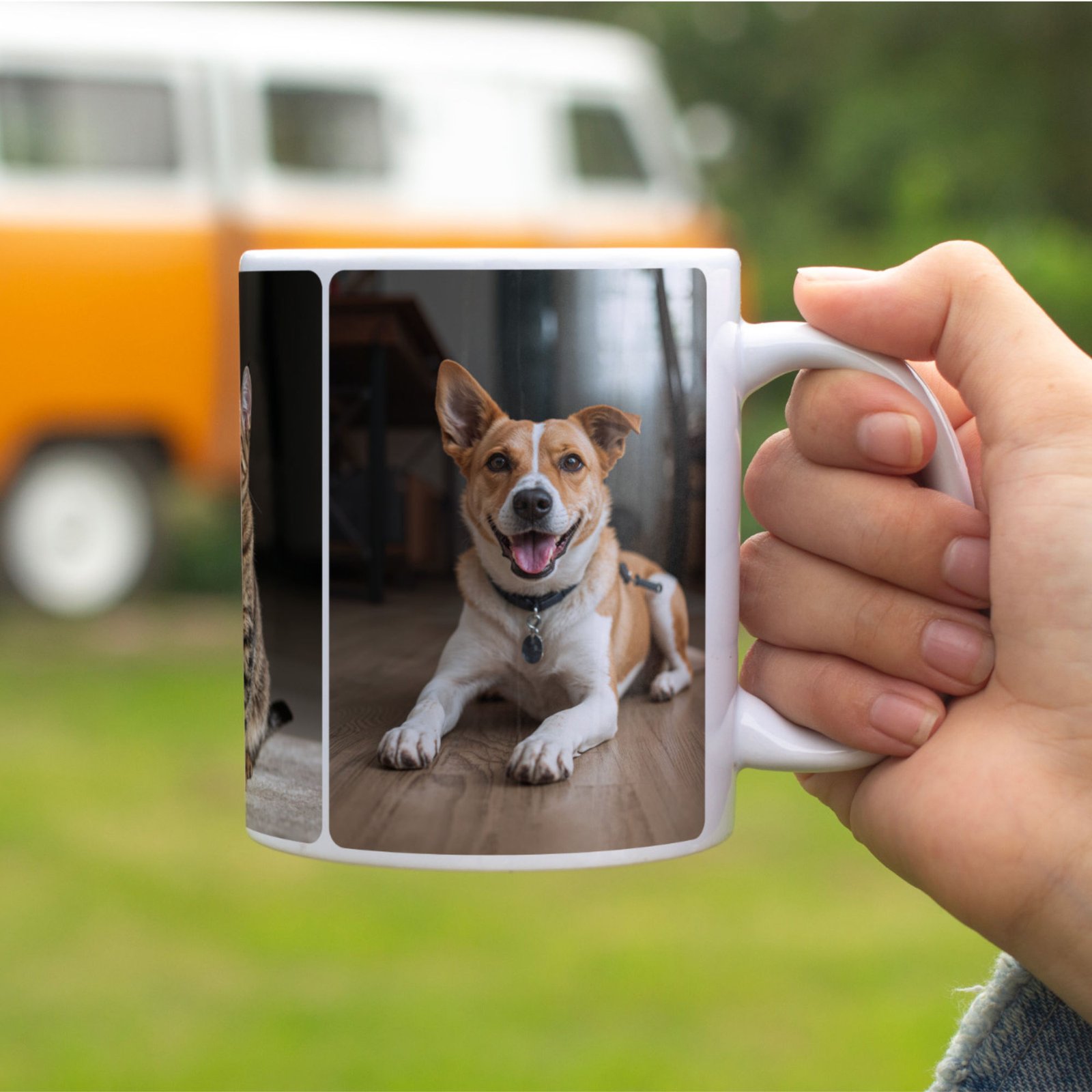 Personalised Photo Mug – Custom Collage Mug with Your Pictures 7 Pets Photo Collage Mug