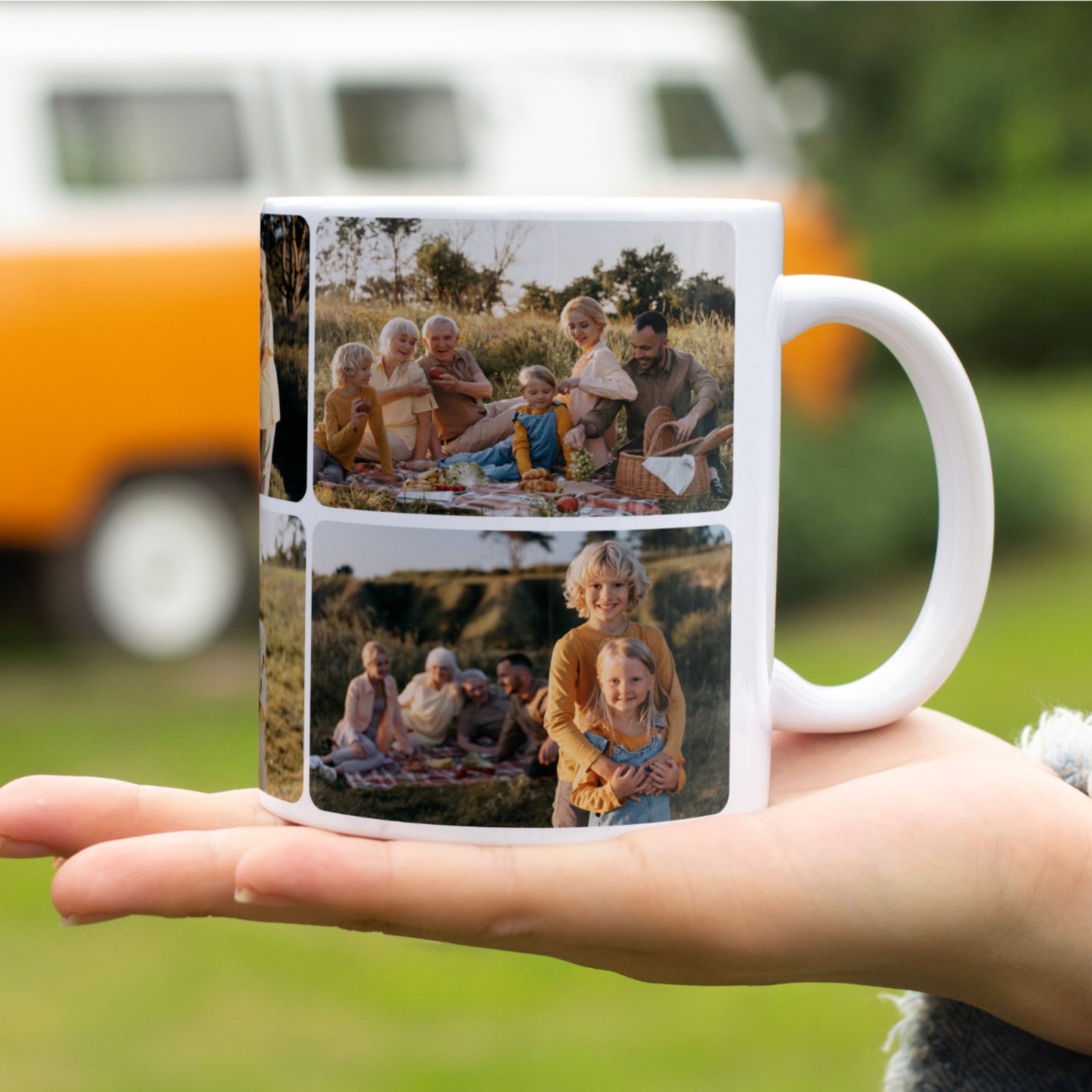 Personalised Photo Mug – Custom Collage Mug with Your Pictures 8 Family Photo Collage Mug
