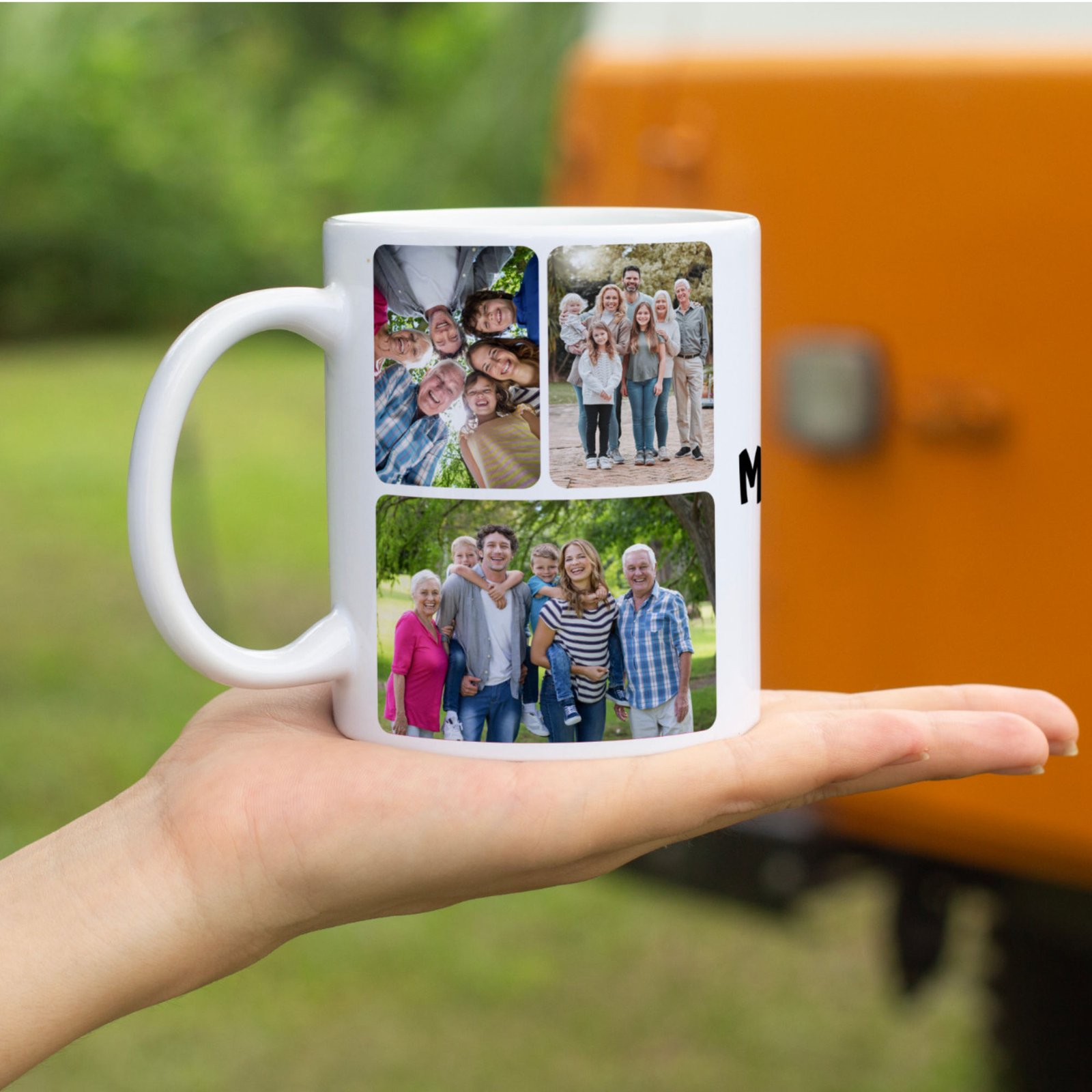 Personalised Photo Mug – Custom Collage Mug with Your Pictures 9 Family Photo Collage Mug